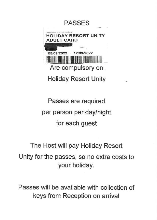 149 Holiday Resort Unity 3 Bedroom Passes Included Brean Buitenkant foto